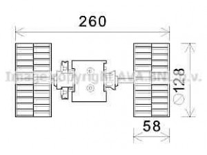 AVA QUALITY COOLING MS8645 elektrovariklis, vidinis pūtiklis 
 Šildymas / vėdinimas -> Orpūtė/dalys
1298200642, 1298209042, A1298200642