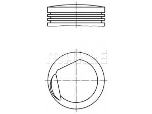 PERFECT CIRCLE 56 06408 L stūmoklis 
 Variklis -> Cilindrai/stūmokliai