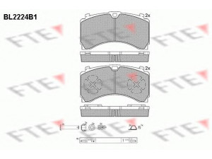 FTE BL2224B1 stabdžių trinkelių rinkinys, diskinis stabdys 
 Techninės priežiūros dalys -> Papildomas remontas
001 423 12 10, 006 420 15 20, 006 420 53 20