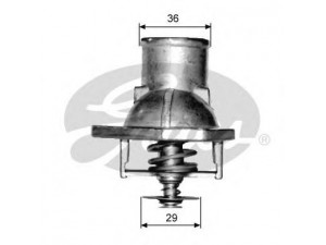 GATES TH15192G1 termostatas, aušinimo skystis 
 Aušinimo sistema -> Termostatas/tarpiklis -> Thermostat
1338043, 1338049, 1338054, 90232012