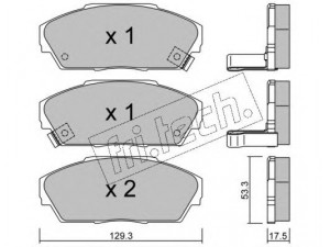 fri.tech. 234.0 stabdžių trinkelių rinkinys, diskinis stabdys 
 Techninės priežiūros dalys -> Papildomas remontas
GBP90298