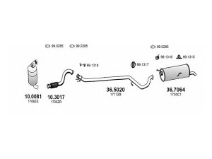 ASSO ART3911 išmetimo sistema 
 Išmetimo sistema -> Išmetimo sistema, visa