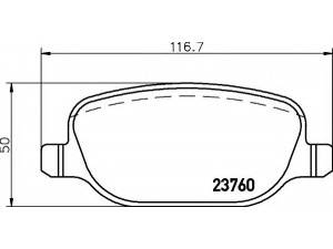 HELLA 8DB 355 018-771 stabdžių trinkelių rinkinys, diskinis stabdys 
 Techninės priežiūros dalys -> Papildomas remontas
71772223, 77363819, 77364273, 71772223