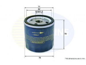 COMLINE EOF217 alyvos filtras 
 Filtrai -> Alyvos filtras
55352643, 5650343, 93179720, 93178952