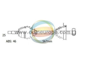 ODM-MULTIPARTS 18-251011 kardaninis velenas 
 Ratų pavara -> Kardaninis velenas
8827776