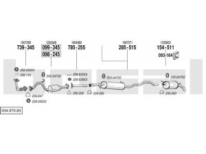 BOSAL 034.970.83 išmetimo sistema 
 Išmetimo sistema -> Išmetimo sistema, visa