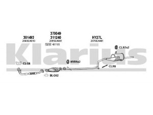 KLARIUS 450019U išmetimo sistema 
 Išmetimo sistema -> Išmetimo sistema, visa
