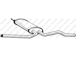 BOSAL 282-351 vidurinis duslintuvas 
 Išmetimo sistema -> Duslintuvas
3B0 253 409 AK