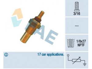 FAE 32020 siuntimo blokas, aušinimo skysčio temperatūra 
 Elektros įranga -> Jutikliai
6145142, 7171007, 7334637, 86VB-10884-AA