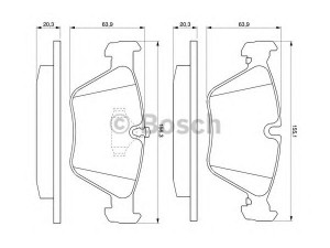 BOSCH 0 986 424 400 stabdžių trinkelių rinkinys, diskinis stabdys
34 11 1 163 953, 34 11 1 164 331