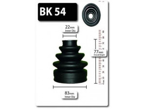 SHAFTEC BK54 gofruotoji membrana, kardaninis velenas 
 Ratų pavara -> Gofruotoji membrana