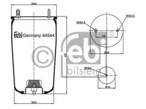 FEBI BILSTEIN 44544 dėklas, pneumatinė pakaba
05.429.41.56.0