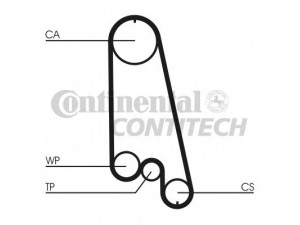 CONTITECH CT874 paskirstymo diržas 
 Techninės priežiūros dalys -> Papildomas remontas
09128723, 5636356, 5636364, 5636560