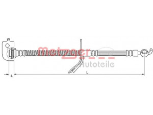METZGER 4110737 stabdžių žarnelė 
 Stabdžių sistema -> Stabdžių žarnelės
58732-1H000, 58732-1M000