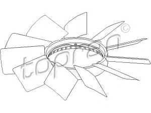 TOPRAN 500 900 ventiliatoriaus ratas, variklio aušinimas 
 Aušinimo sistema -> Radiatoriaus ventiliatorius
1 712 058, 1152 1 712 058
