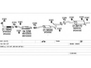 MTS C200190008890 išmetimo sistema 
 Išmetimo sistema -> Išmetimo sistema, visa