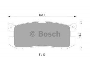 BOSCH 0 986 505 968 stabdžių trinkelių rinkinys, diskinis stabdys 
 Techninės priežiūros dalys -> Papildomas remontas
1U0C2648Z, G0YG-26-43Z, GJ25-26-48ZA