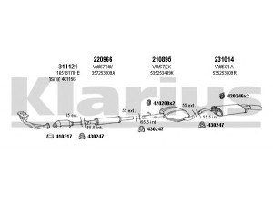 KLARIUS 931305E išmetimo sistema 
 Išmetimo sistema -> Išmetimo sistema, visa