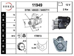 EAI 11949 starteris 
 Elektros įranga -> Starterio sistema -> Starteris
5030239, 7239483, V94GB11000AC