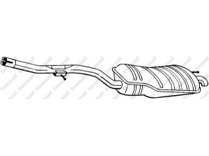 BOSAL 283-497 galinis duslintuvas 
 Išmetimo sistema -> Duslintuvas
18 31 2 246 935