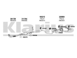 KLARIUS 700028E išmetimo sistema 
 Išmetimo sistema -> Išmetimo sistema, visa
