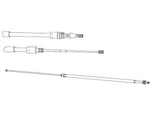 KAWE CT02201 trosas, stovėjimo stabdys 
 Stabdžių sistema -> Valdymo svirtys/trosai
E074105