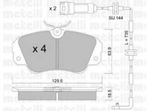 METELLI 22-0538-0K stabdžių trinkelių rinkinys, diskinis stabdys 
 Techninės priežiūros dalys -> Papildomas remontas