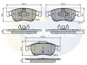 COMLINE CBP01677 stabdžių trinkelių rinkinys, diskinis stabdys 
 Techninės priežiūros dalys -> Papildomas remontas
440603905R