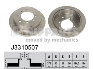 NIPPARTS J3310507 stabdžių diskas 
 Dviratė transporto priemonės -> Stabdžių sistema -> Stabdžių diskai / priedai
58411-33300, 58411-33310