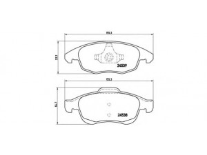 BREMBO P 61 083 stabdžių trinkelių rinkinys, diskinis stabdys 
 Techninės priežiūros dalys -> Papildomas remontas
425361, 425412, 425413, 425425