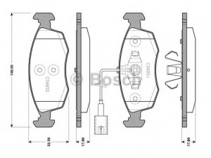 BOSCH 0 986 TB3 143 stabdžių trinkelių rinkinys, diskinis stabdys 
 Techninės priežiūros dalys -> Papildomas remontas
77365729, 77365811