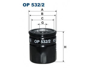 FILTRON OP532/2 alyvos filtras 
 Filtrai -> Alyvos filtras
1218846, 1250507, 1595247, 1751529