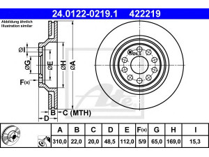ATE 24.0122-0219.1 stabdžių diskas 
 Stabdžių sistema -> Diskinis stabdys -> Stabdžių diskas
1K0 615 601 N, 1K0 615 601 N, 1K0 615 601 N