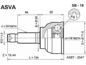 ASVA SB-19 jungčių komplektas, kardaninis velenas
28021-TA360, 28021-TA370, 28321-KE000