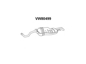 VENEPORTE VW80499 galinis duslintuvas 
 Išmetimo sistema -> Duslintuvas
1J5253609AG, 1J5253609BB, 1J5253609J