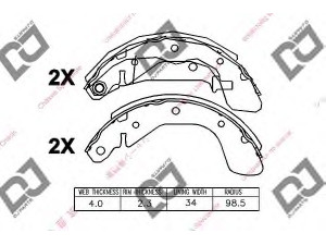 DJ PARTS BS1240 stabdžių trinkelių komplektas 
 Techninės priežiūros dalys -> Papildomas remontas
91062500, 93740251, 93740252, 96473229