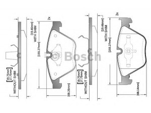 BOSCH F 03B 150 317 stabdžių trinkelių rinkinys, diskinis stabdys 
 Techninės priežiūros dalys -> Papildomas remontas
34 11 2 283 865, 34 11 6 753 668