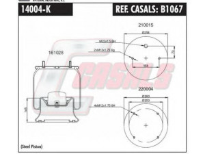CASALS B1067 dėklas, pneumatinė pakaba 
 Pakaba -> Pneumatinė pakaba
2229000700, 3229000700, 3229000701