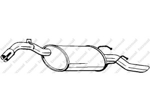 BOSAL 141-213 galinis duslintuvas 
 Išmetimo sistema -> Duslintuvas
96270601, 96273662