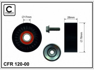 CAFFARO 120-00 įtempiklio skriemulys, V formos rumbuotas diržas 
 Diržinė pavara -> V formos rumbuotas diržas/komplektas -> Įtempiklio skriemulys
06B 903 133, 06B 903 133 A, 06B 903 133 E