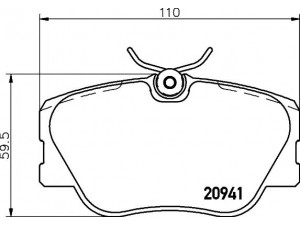 HELLA PAGID 8DB 355 017-601 stabdžių trinkelių rinkinys, diskinis stabdys 
 Techninės priežiūros dalys -> Papildomas remontas
0004200720, 0004209920, 00042099200005