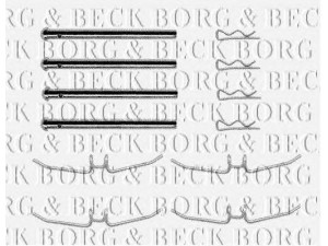 BORG & BECK BBK1194 priedų komplektas, diskinių stabdžių trinkelės