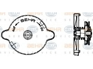HELLA 8MY 376 742-031 dangtelis, radiatorius
81.12210.0011, 90.81419.5826