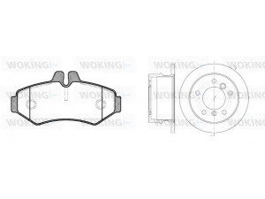 WOKING 86333.00 stabdžių rinkinys, diskiniai stabdžiai 
 Stabdžių sistema -> Diskinis stabdys -> Stabdžių remonto rinkinys
2D0698451B