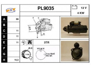 SNRA PL9035 starteris