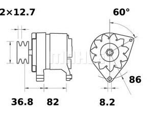 MAHLE ORIGINAL MG 330 kintamosios srovės generatorius
710366A1
