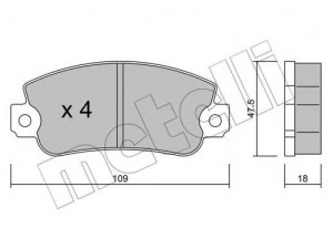 METELLI 22-0033-0 stabdžių trinkelių rinkinys, diskinis stabdys 
 Techninės priežiūros dalys -> Papildomas remontas
5892309, 77362266, 5892309