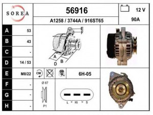 EAI 56916 kintamosios srovės generatorius 
 Elektros įranga -> Kint. sr. generatorius/dalys -> Kintamosios srovės generatorius
270600B010