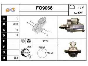 SNRA FO9066 starteris 
 Elektros įranga -> Starterio sistema -> Starteris
1251700, 1300504, 1366986, 3M5T11000AB