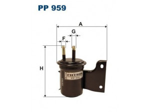 FILTRON PP959 kuro filtras 
 Degalų tiekimo sistema -> Kuro filtras/korpusas
42072KC030